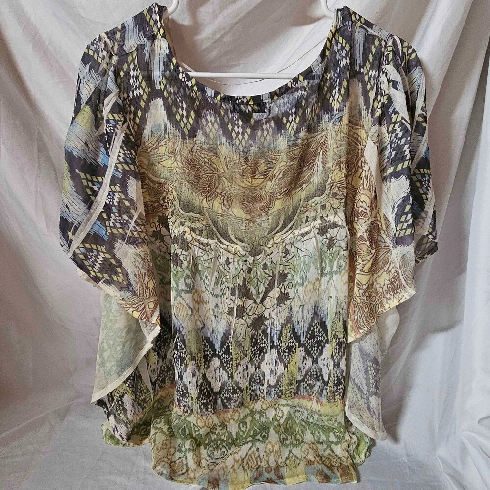 Live and let live 3X size Sheer lightweight flowy